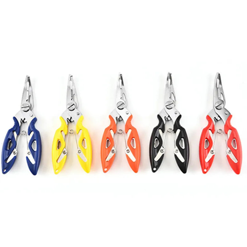 1Pc Fishing Lure Plier Scissors Multifunctional Cutting Lines Uncoupling Fish Hooks Opening Coils Outdoor Fishing Tools Plier