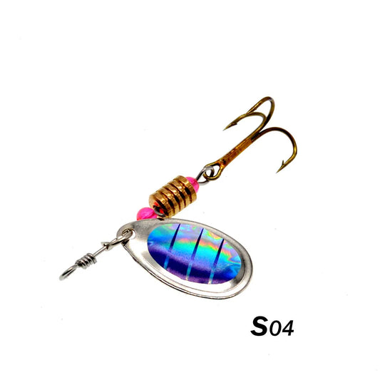 Fishing Lure Spinner Rotation Spoons 10 Pieces Lure Kit Compound Baits 3.5g Spin Bait Treble Hooks