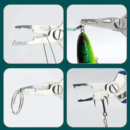 1Pc Fishing Lure Plier Scissors Multifunctional Cutting Lines Uncoupling Fish Hooks Opening Coils Outdoor Fishing Tools Plier